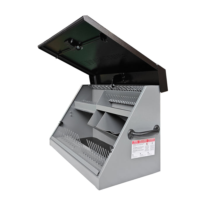 30 x 15 in. Steel Triangle Toolbox in Black and Gray