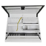 30 x 15 in. Steel Triangle Toolbox in White with Black accents