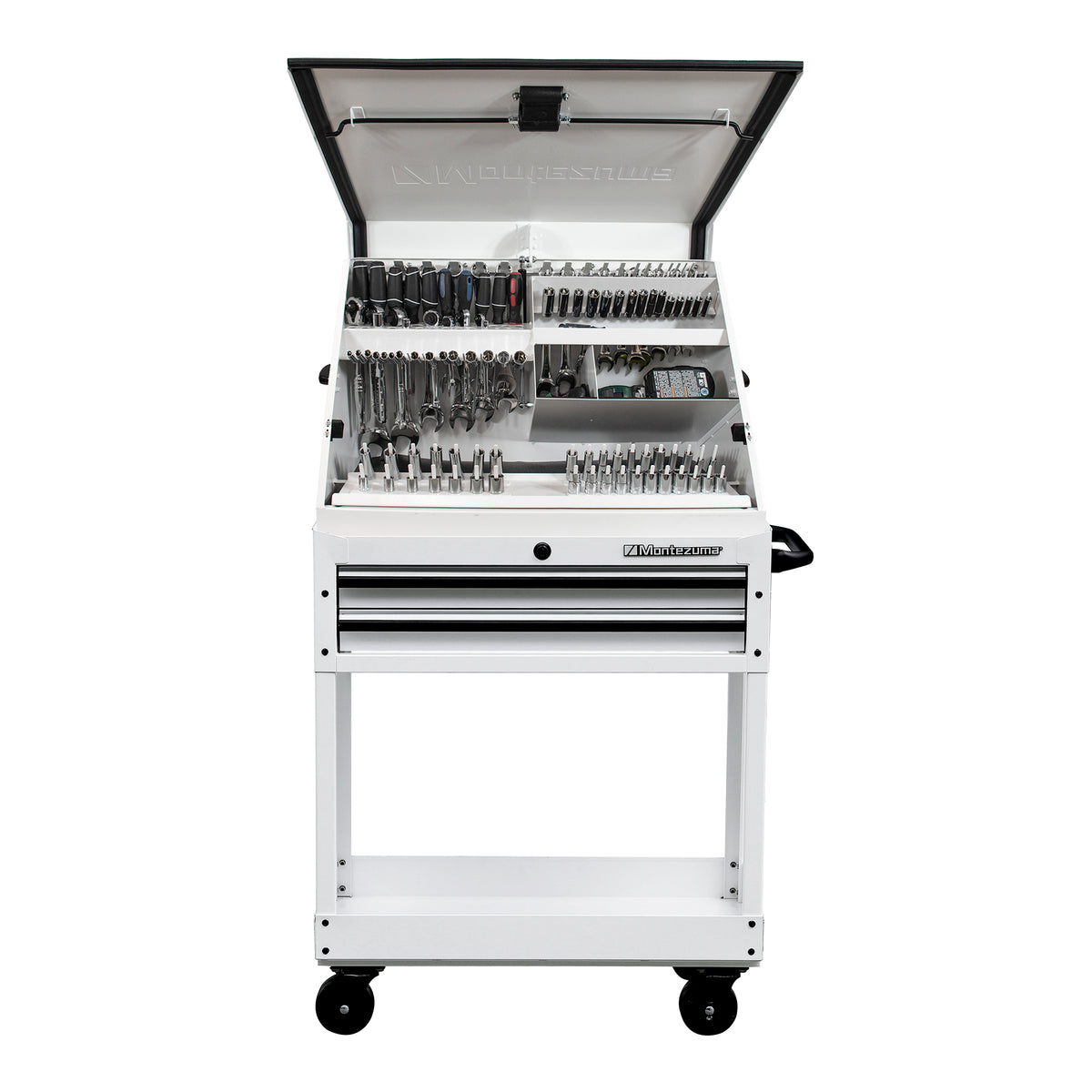 30x15 in. Steel Triangle Toolbox & 30 in. 5-Drawer Utility Cart – Montezuma