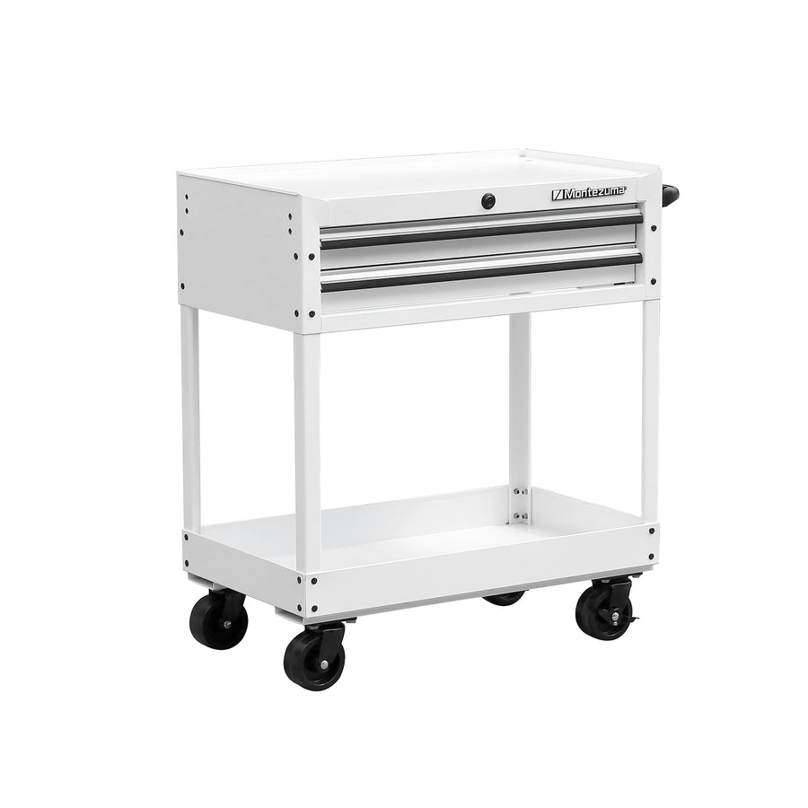 31 in. 2-Drawer Utility Cart in White