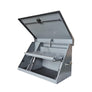36 x 17 in. Steel Triangle Toolbox in Gray