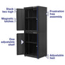 Armoire superposable à 2 portes