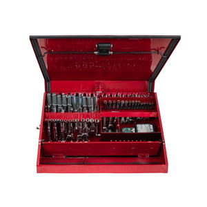 30 x 15 in. Steel Triangle Toolbox in Metallic Red