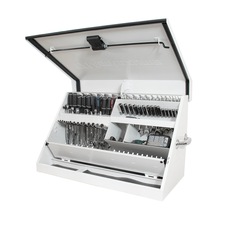 30 x 15 in. Steel Triangle Toolbox in White