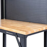 4 ft. Adjustable Height Steel Workbench with Pegboard Back Wall