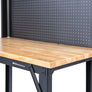 4 ft. Adjustable Height Steel Workbench with Pegboard Back Wall