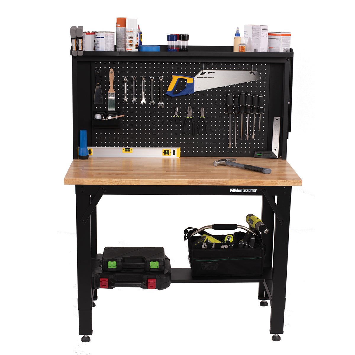 Work table sales with pegboard