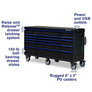 72 x 20 in. 16-Drawer Tool Cabinet