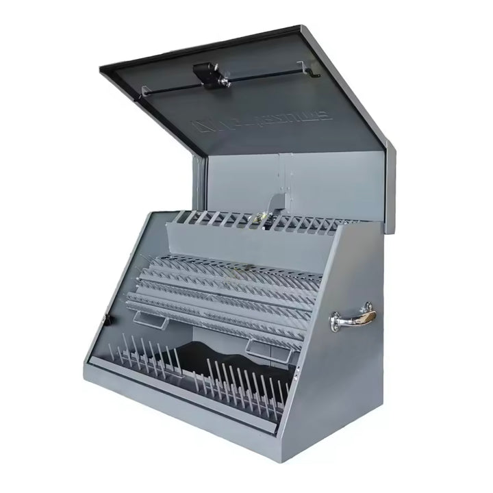 30 x 19 in. Steel Triangle Toolbox in Gray