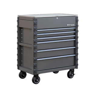 Pro Series 36" Mechanics Cart in Metallic Gray, Blue Trim