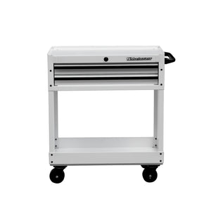 30x15 in. Triangle Toolbox and 31 in. 2-Drawer Utility Cart Combo in White