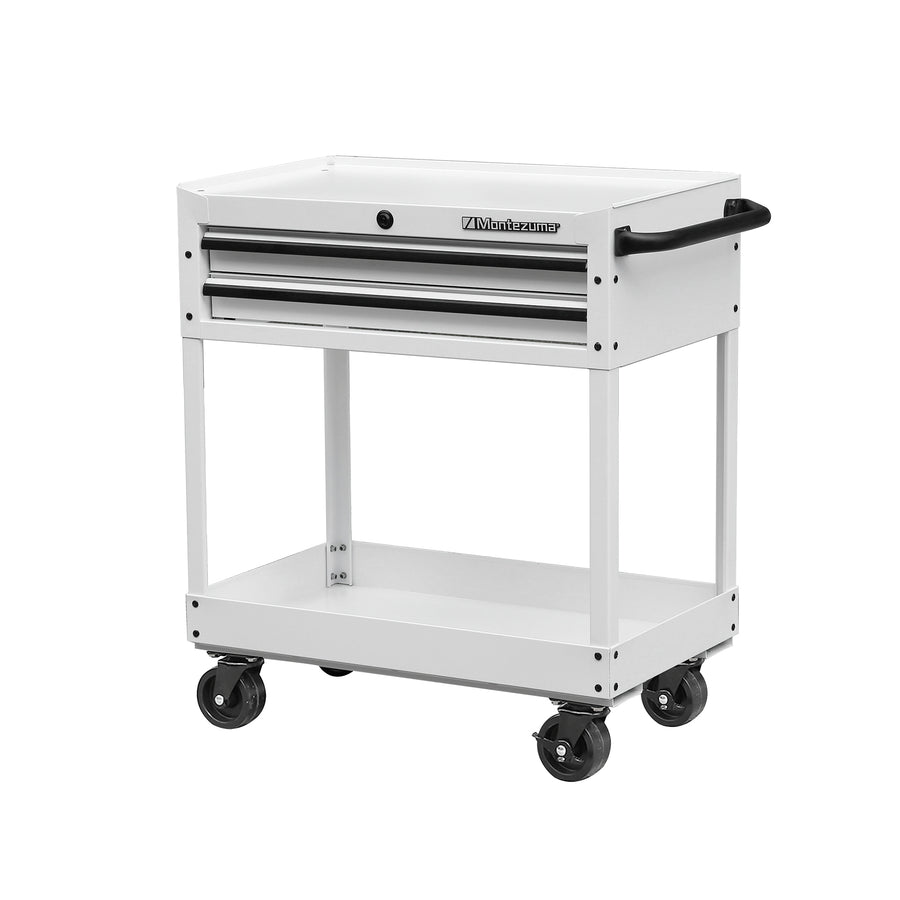 31 in. 2-Drawer Utility Cart in White