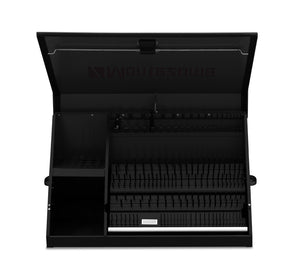 36 x 17 in. Steel Triangle Toolbox Black with Black accents