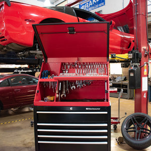 36 x 17 in. Steel Triangle Toolbox in Red