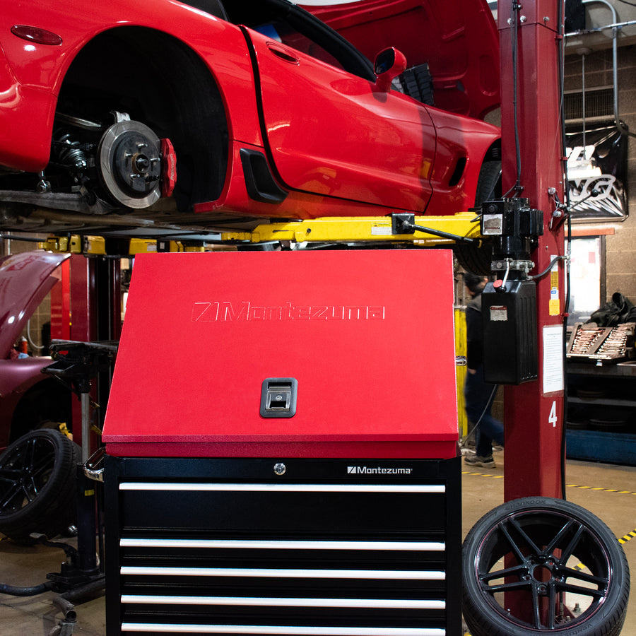 36 x 17 in. Steel Triangle Toolbox in Red