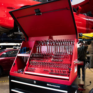 36 x 17 in. Steel Triangle Toolbox in Red