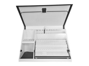 36 x 17 in. Steel Triangle® Toolbox in White with Black accents