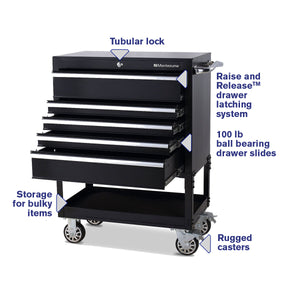 30 in. 5-Drawer Utility Cart