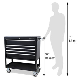 36 in. 5-Drawer Utility Cart