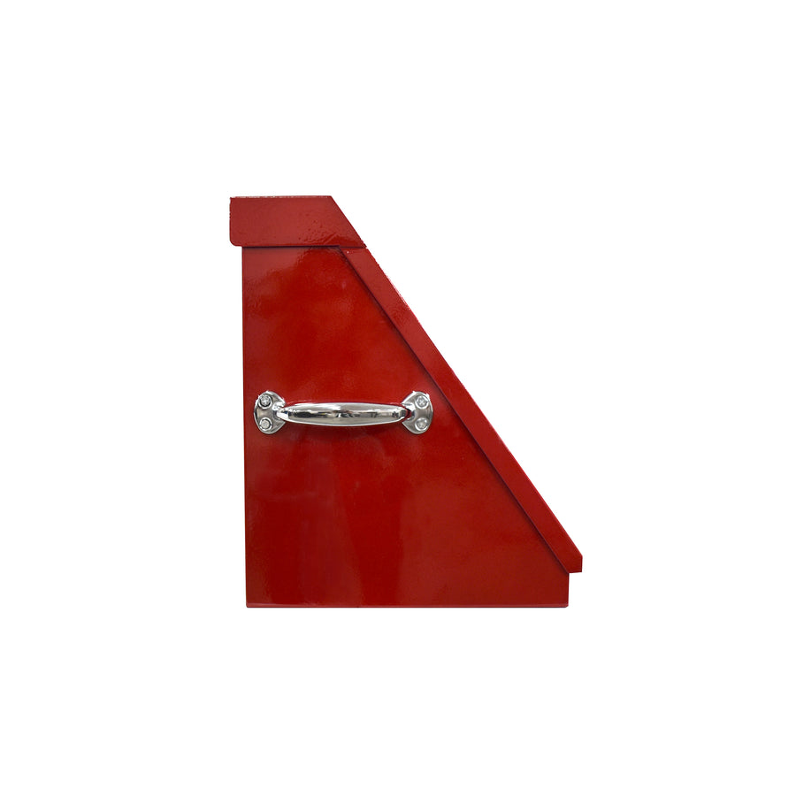 30 x 15 in. Steel Triangle Toolbox in Metallic Red