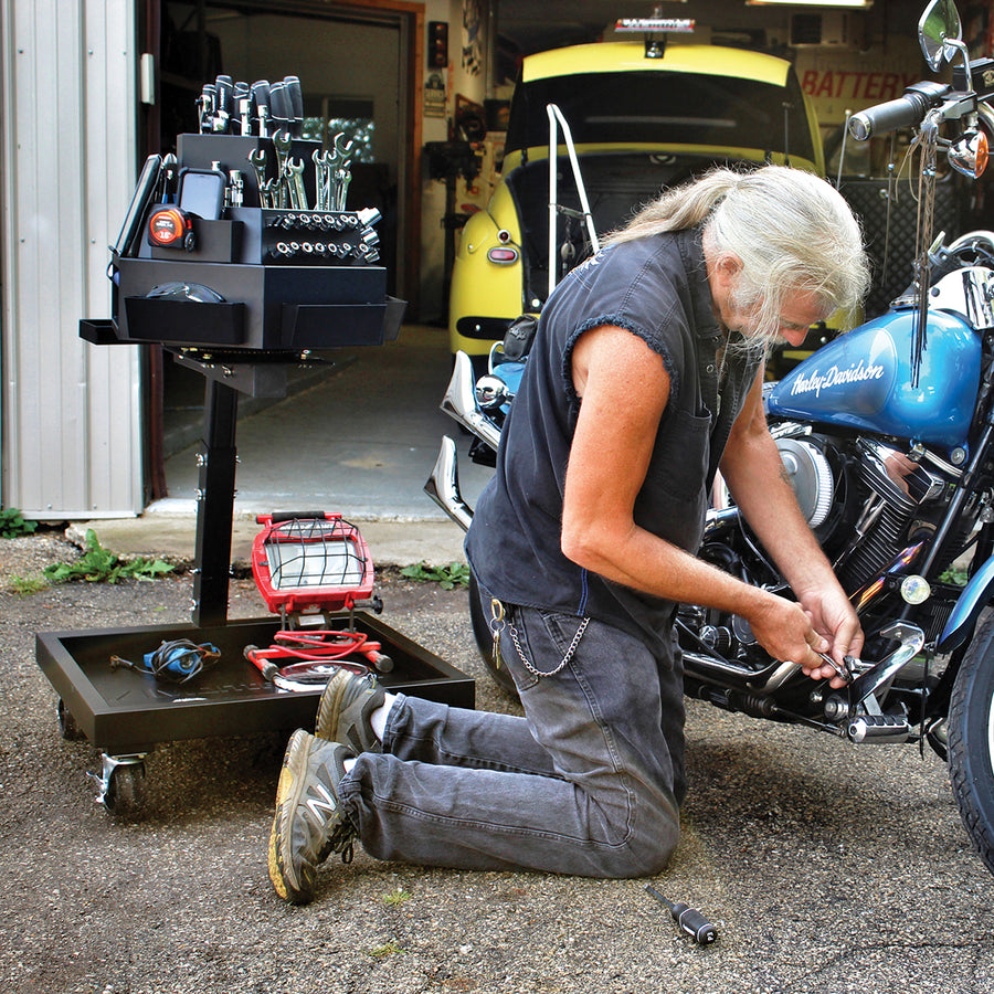 3-Tier Steel Mobile Revolving Tool Cart