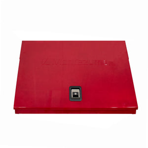 36 x 17 in. Steel Triangle Toolbox in Metallic Red