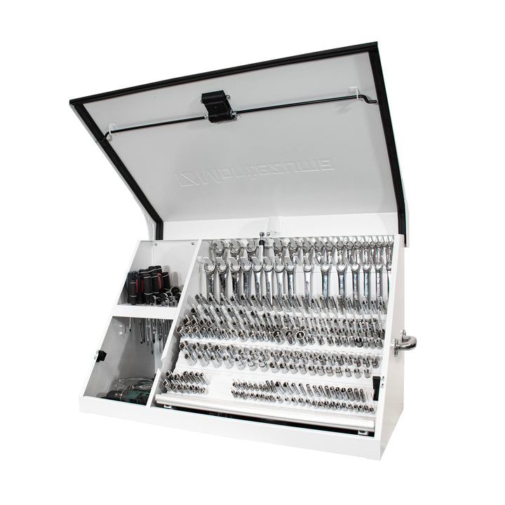 36 x 17 in. Steel Triangle Toolbox in White