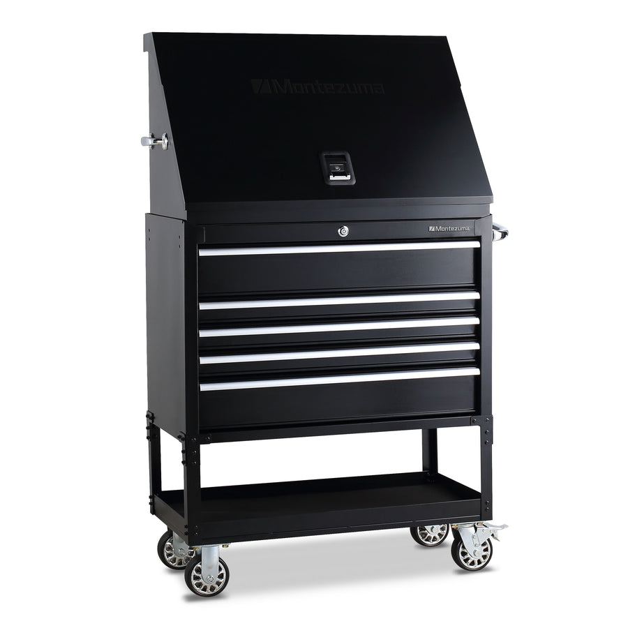 Montezuma portable triangle toolbox with utility cart