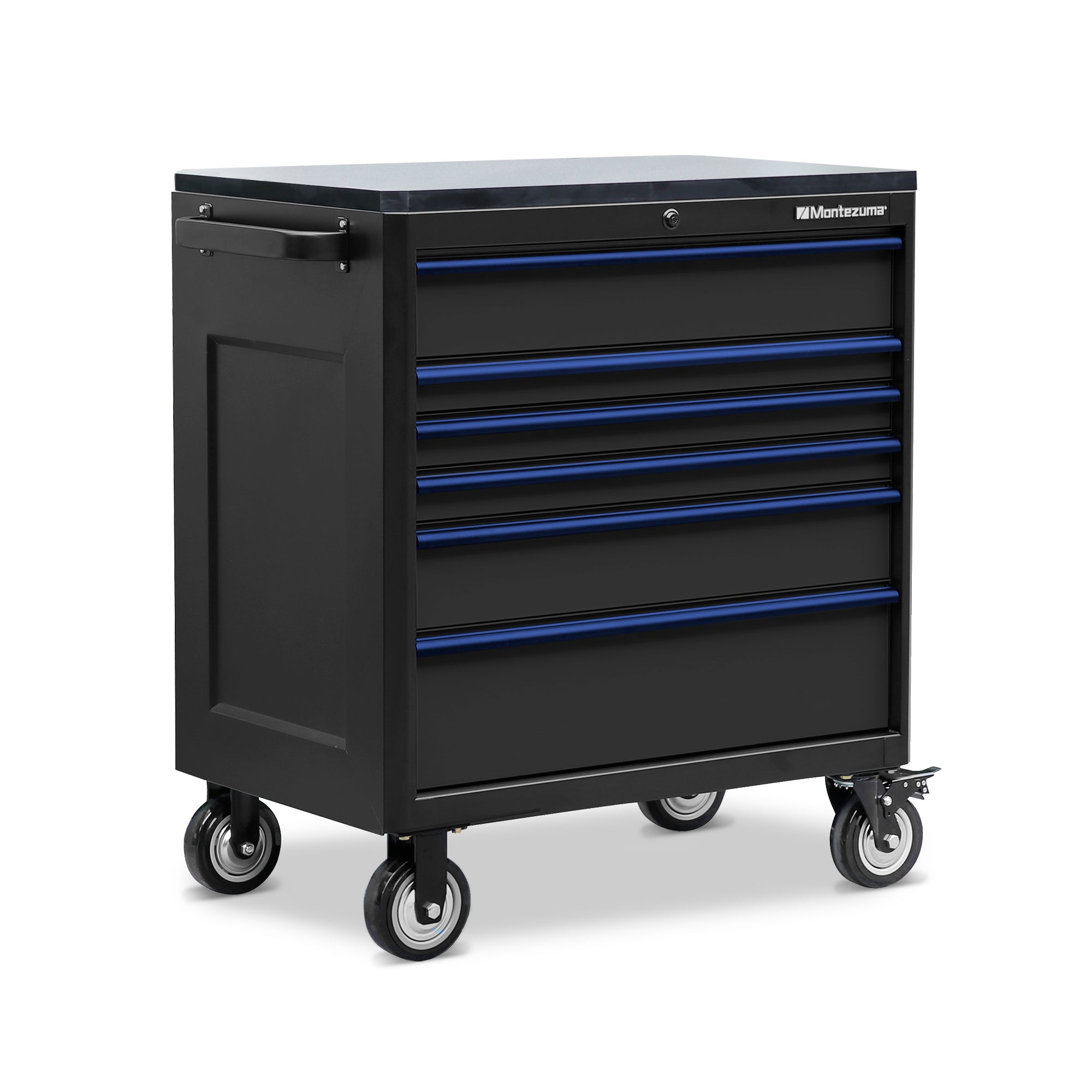 Rolling tool outlet box with worktop